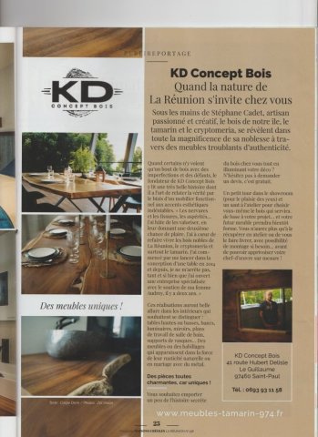 KD CONCEPT BOIS article MAISONS CREOLES n°138