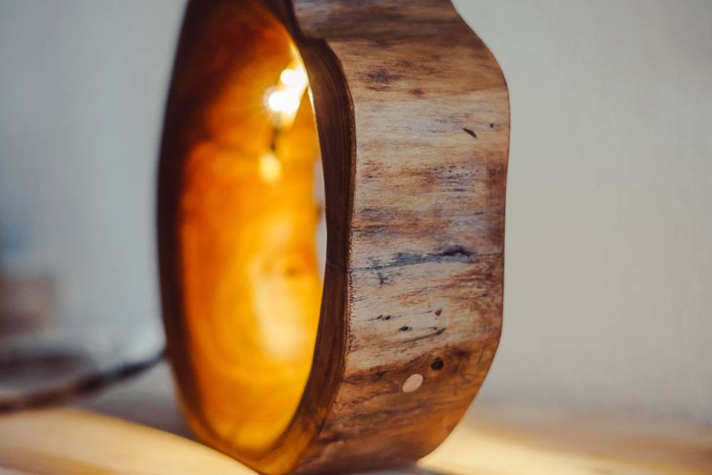 Luminaire en bois à La possession